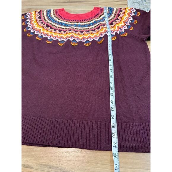 Talbots fair isle crew neck sweater Plus size 3X petite - Picture 7 of 7